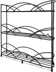 Rack per Spezie e Erbe a Stendere - Peso 21 Pesi - Incluso 2 Accessori di Fissaggio (Nero)