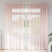 Tende in Voile con Tasche per Aste 2 pz Rosa Chiaro 4102188