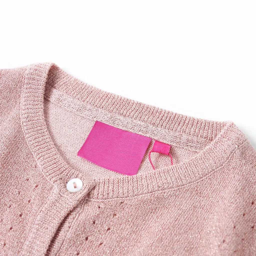 Cardigan da Bambina Lavorato a Maglia Rosa Tenue 116 14521