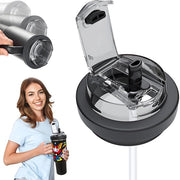 Detersivo per bicchieri con fondo piatto, tappo in silicone, impermeabile, resistente alle gocce, stoffa, riutilizzabile, tappo nero per bicchieri da 40 oz