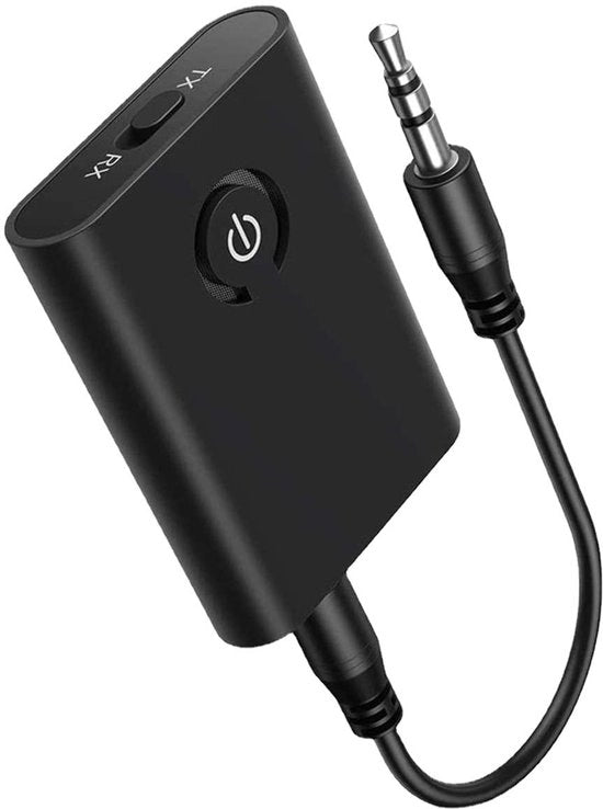 Adattatore audio 2 in 1 Bluetooth 5.3, 3,5 mm jack, compatibile con luidsprekers per computer e TV, inclusa cavo di adattamento.