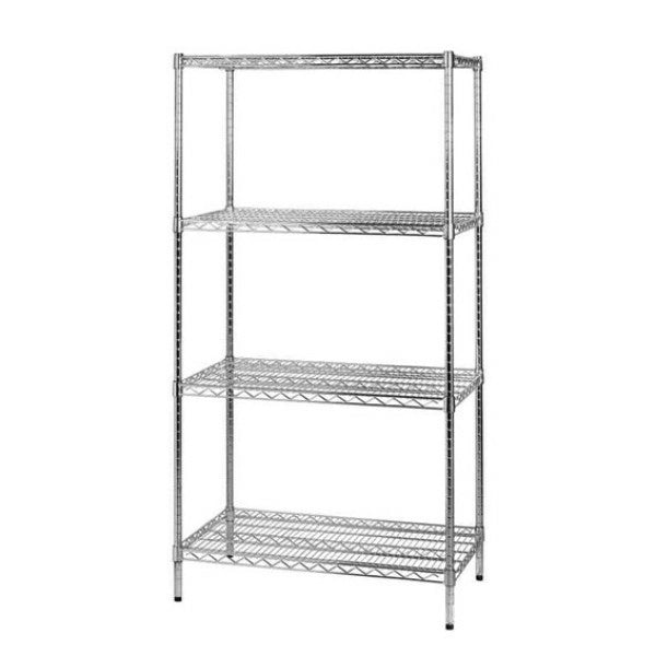SCAFFALE 4R CROMO C/PIEDI REG. 90,7x35,2x137,2 - BIACCHI E.