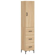 Buffet credenza cassettiera armadio mobile contenitore organizer cucina soggiorno salotto rovere Sonoma alto 34,5 x 34 x 180 cm legno ingegnerizzato marrone 02_0034047