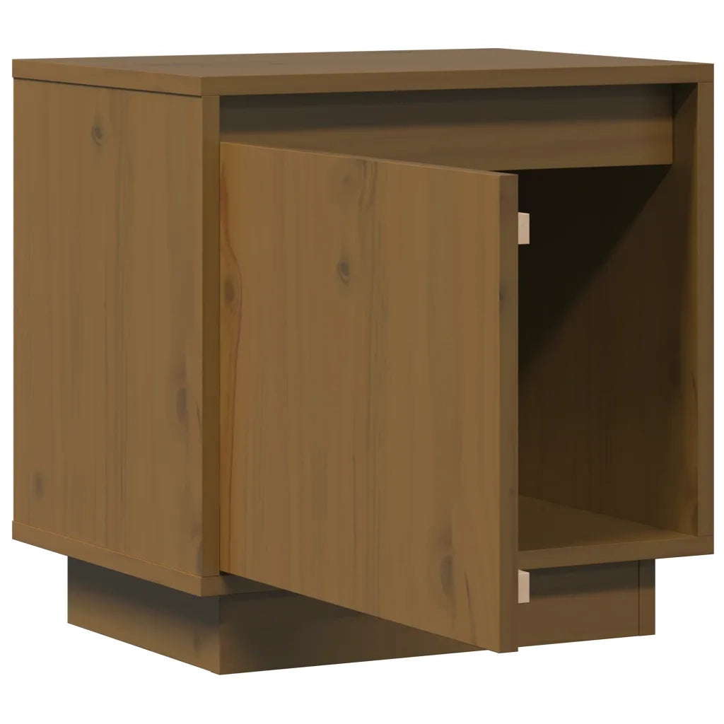 Comodini 2 pz Miele 40x30x40 cm in Legno Massello di Pino cod mxl 30806