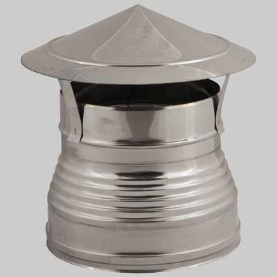 CAPPELLO CINESE DOPPIA PARETE DIAMETRO ESTERNO FEMMINA  Int. Ø 150  Est. Ø 200     MADE IN ITALY