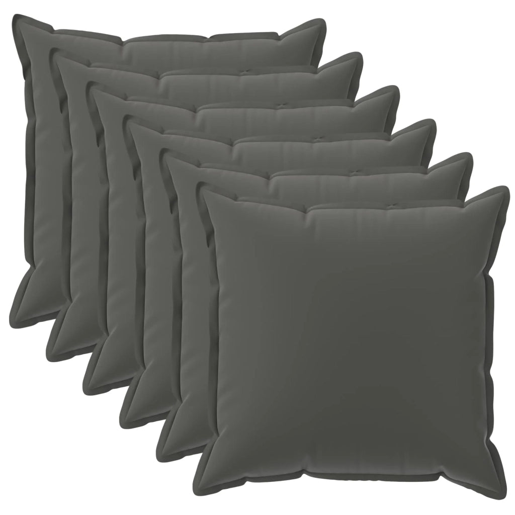 Federa 6 pcs HOUTEN Antracite 35 x 35 cm Poliestere 916508