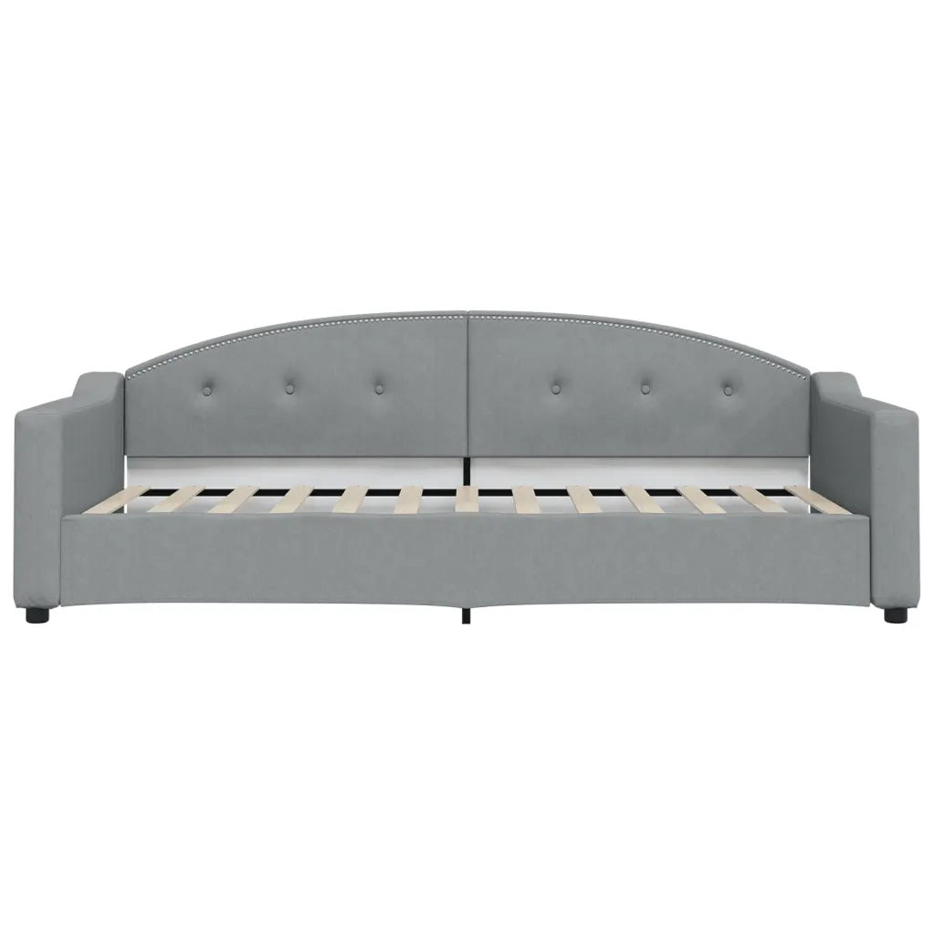 Letto singolo | Letto per adulti | Letto da Giorno Grigio Chiaro 90x200 cm in Tessuto