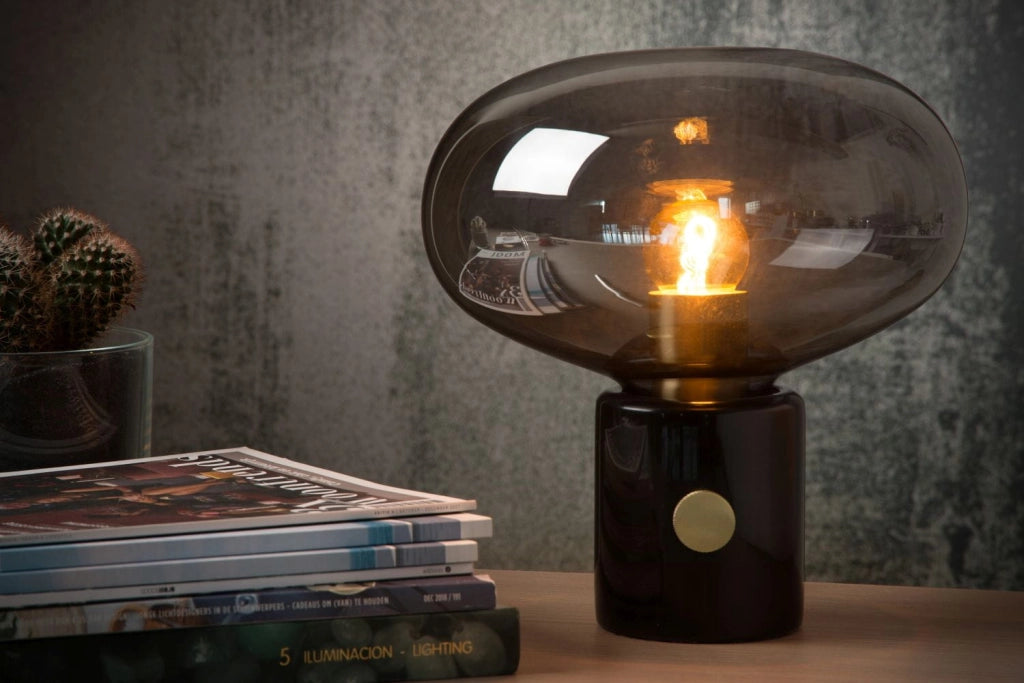 Lampada da tavolo Lucide Charlize marmo nero E27 40W
