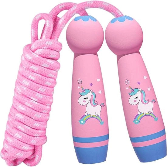 Touw per bambini adattabile 26 m - manubrio in legno - cotone - sport - saltellamento con corda - 4