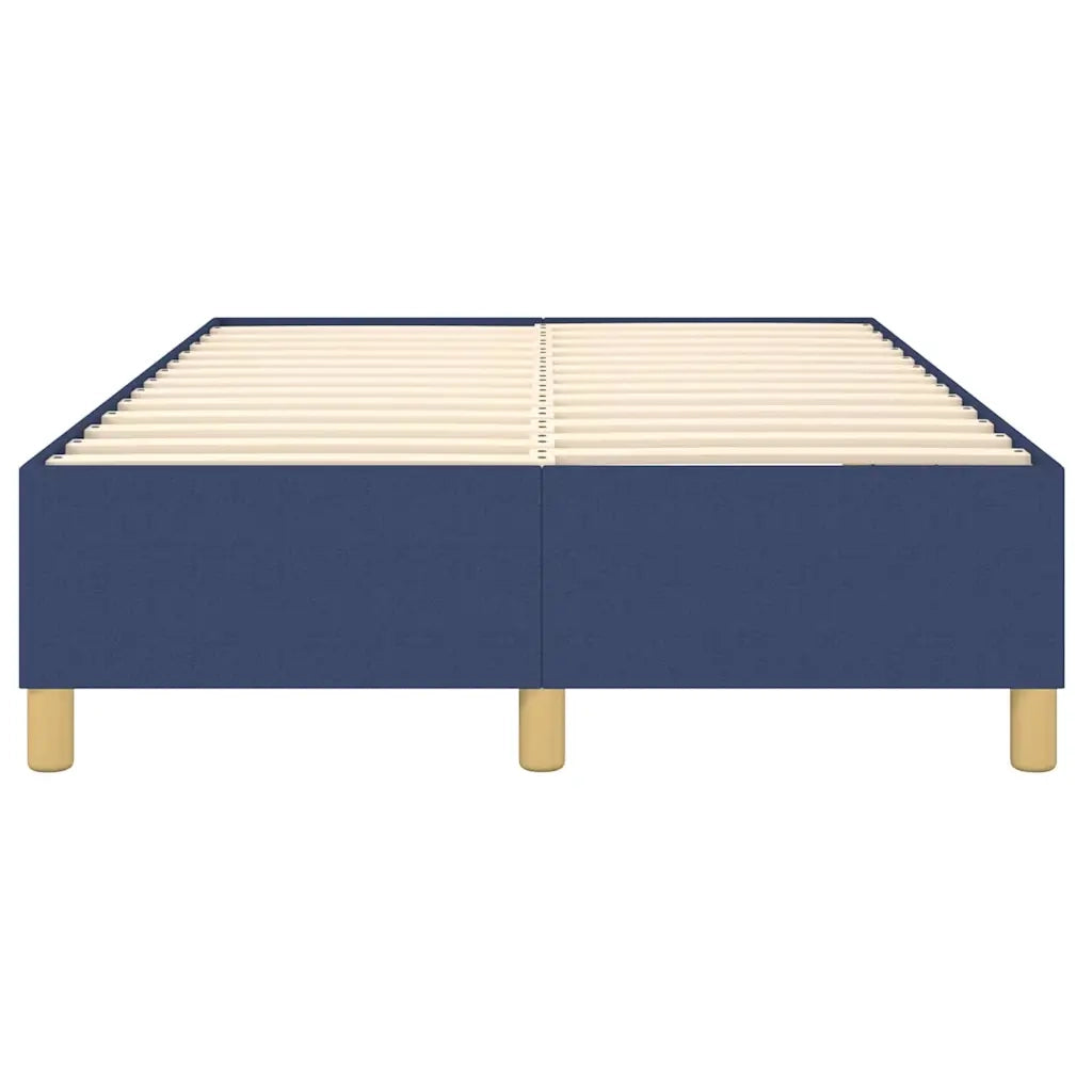 Struttura Letto a Rete a Molle-Giroletto Blu 120x200 cm in Tessuto 163913