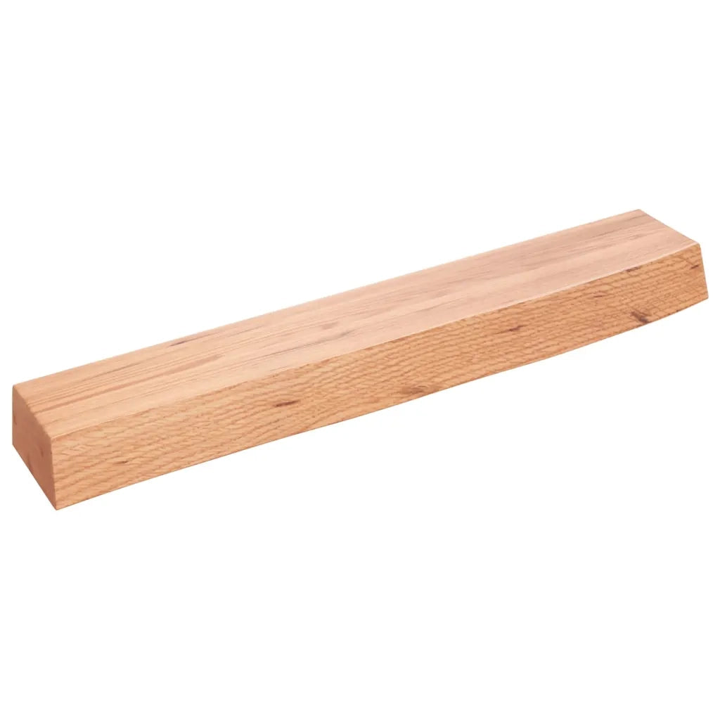 Ripiano Muro Marrone Chiaro 60x10x6 cm Massello Rovere Trattato 363640