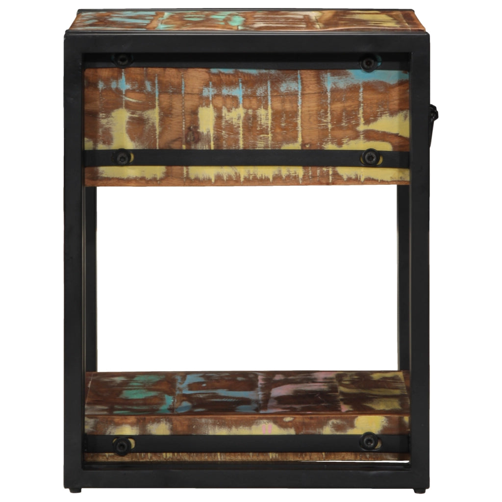 Comodino 40x40x50 cm Legno massello recuperato