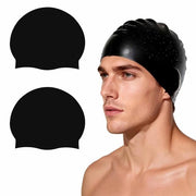 Pari di cuffie in silicone per la doccia - Adatti per capelli lunghi e corti - Cuffie per la doccia comode e antiscivente - Cuffie per la doccia antisciventi - Impermeabili - Esterne - Unisex