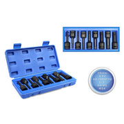Trade Shop - Bussole Ribe Ad Impatto Attacco 1/2" Set 9 Pz Misure Da R5 A R14 Punte 75 Mm -