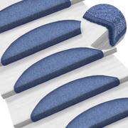 Tappetini per scale 15 pz 56x17x3 cm blu semicircolari 133883