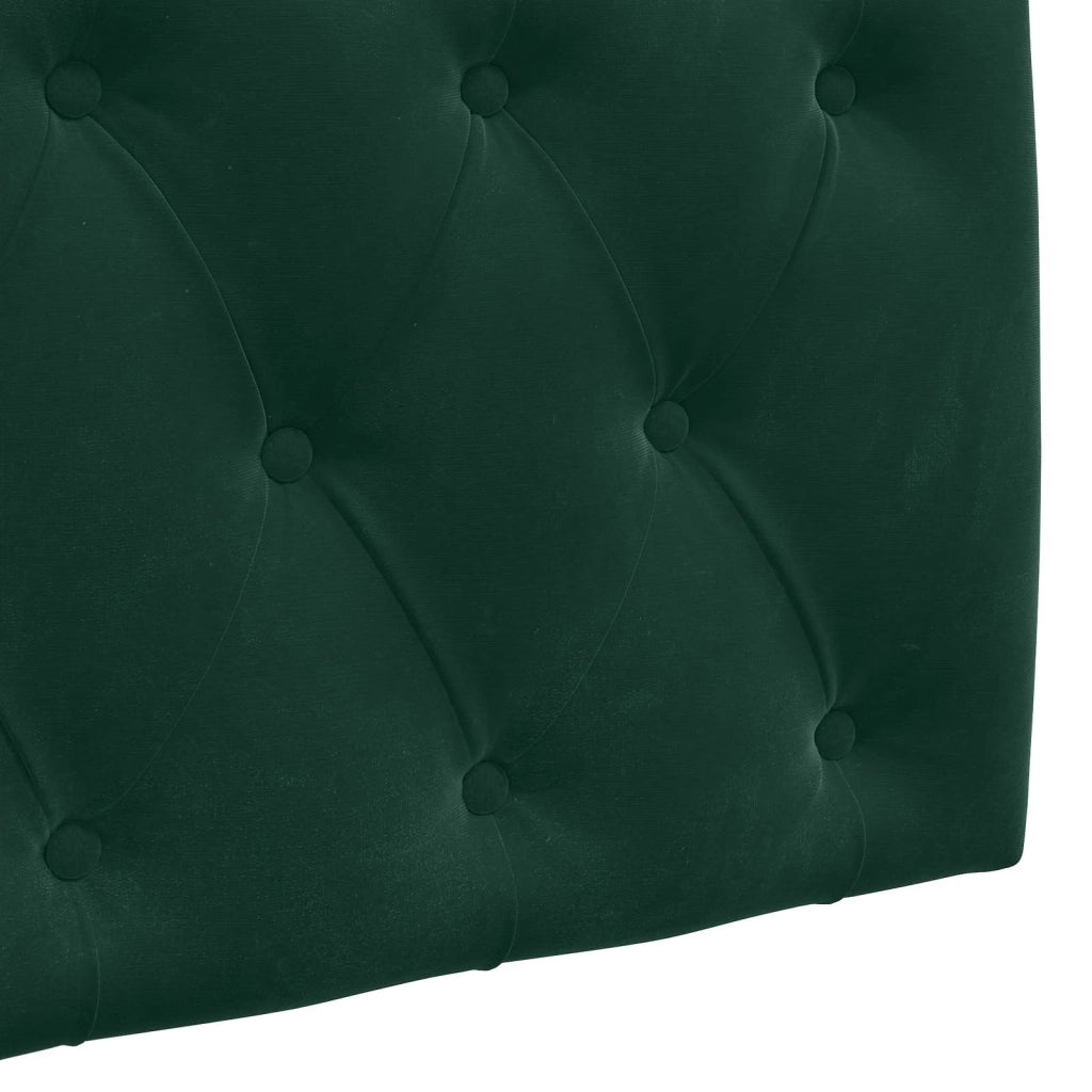 Testiera | Testata sospesa Con luce LED Verde Scuro Velluto