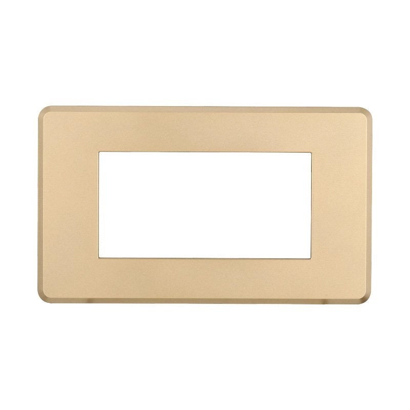 Placca Slim Sottile 4P Serie Moon Colore Oro Compatibile Con Bticino Axolute Air
