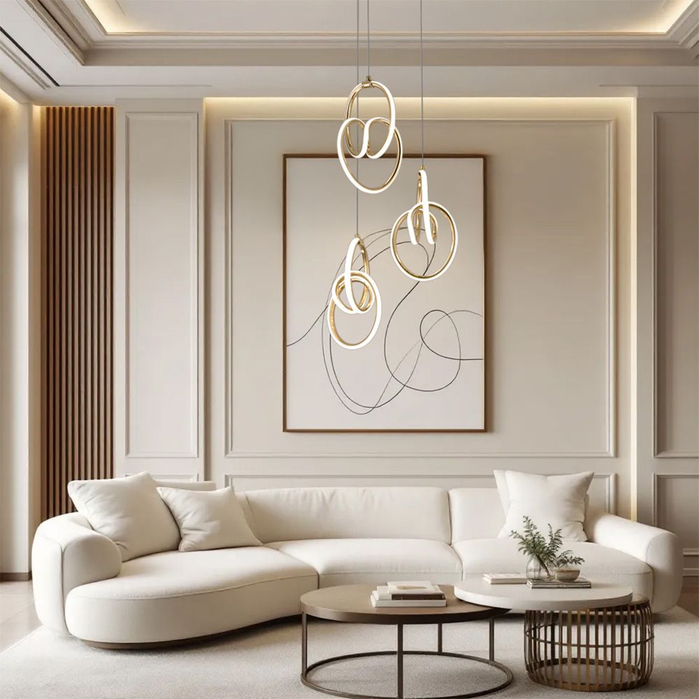 Lampada A Sospensione Led G082-3cpr Gold