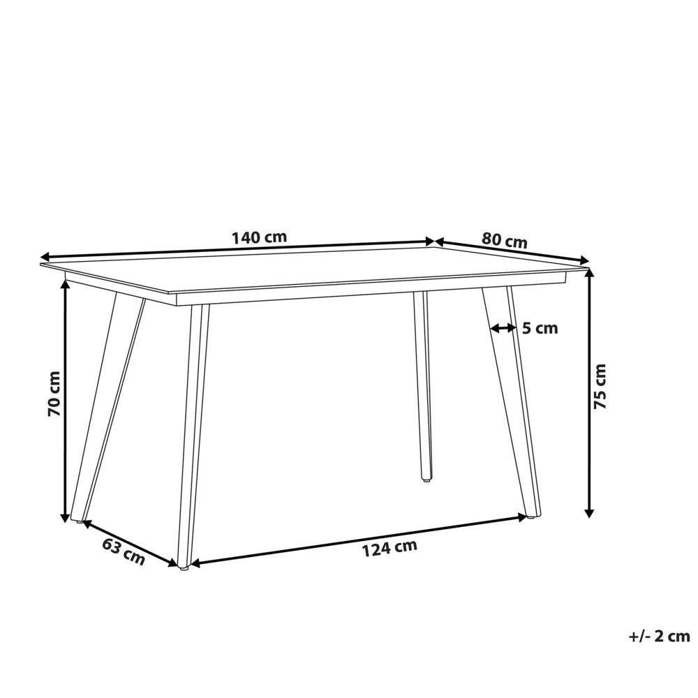 Tavolo da Pranzo da Giardino Grigio Finitura Opaca 140 x 80 cm Alluminio 4 Persone Rettangolare Minimalista Industriale