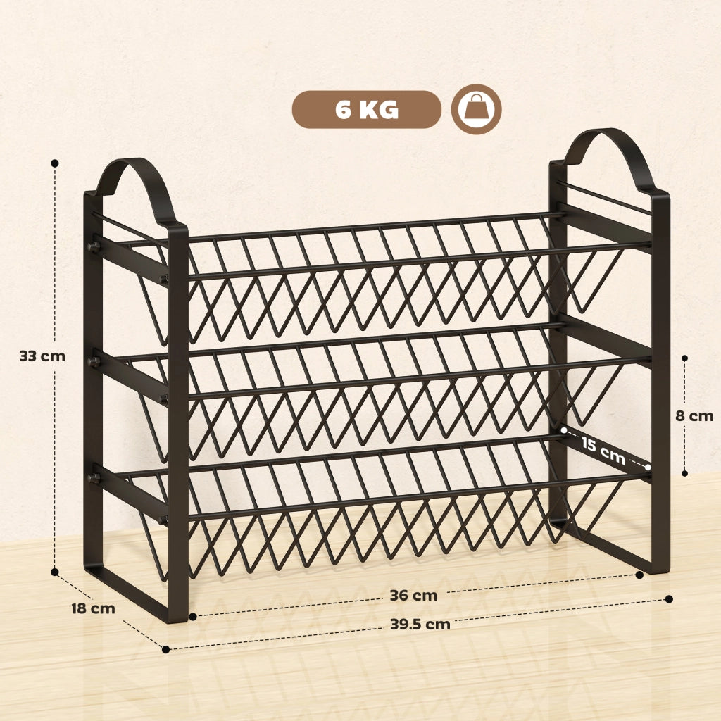 Organizzatore Portaspezie a 3 Livelli ¨C Zephmum ¨C Nero, Metallo