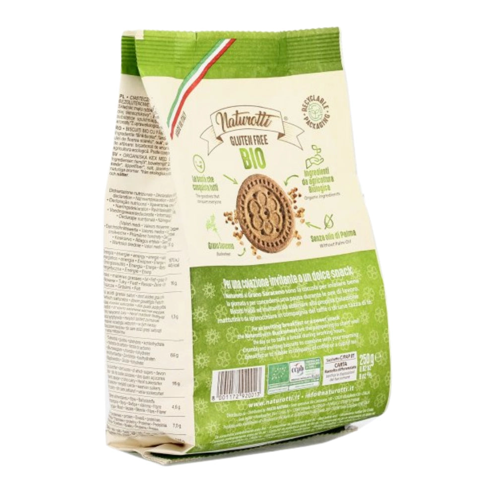 Pasta natura biscotti naturotti al grano saraceno 12 confezioni da 250 grammi