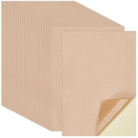 Papetiera per adesivi 60 fogli - stampabile - formato A4 29,7 x 21 cm - per stampanti laser e a getto d'inchiostro - creativo - superficie fluorescente - etichette