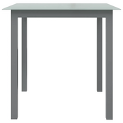 Tavolo da Giardino Antracite 80x80x74 cm in Alluminio e Vetro 312203