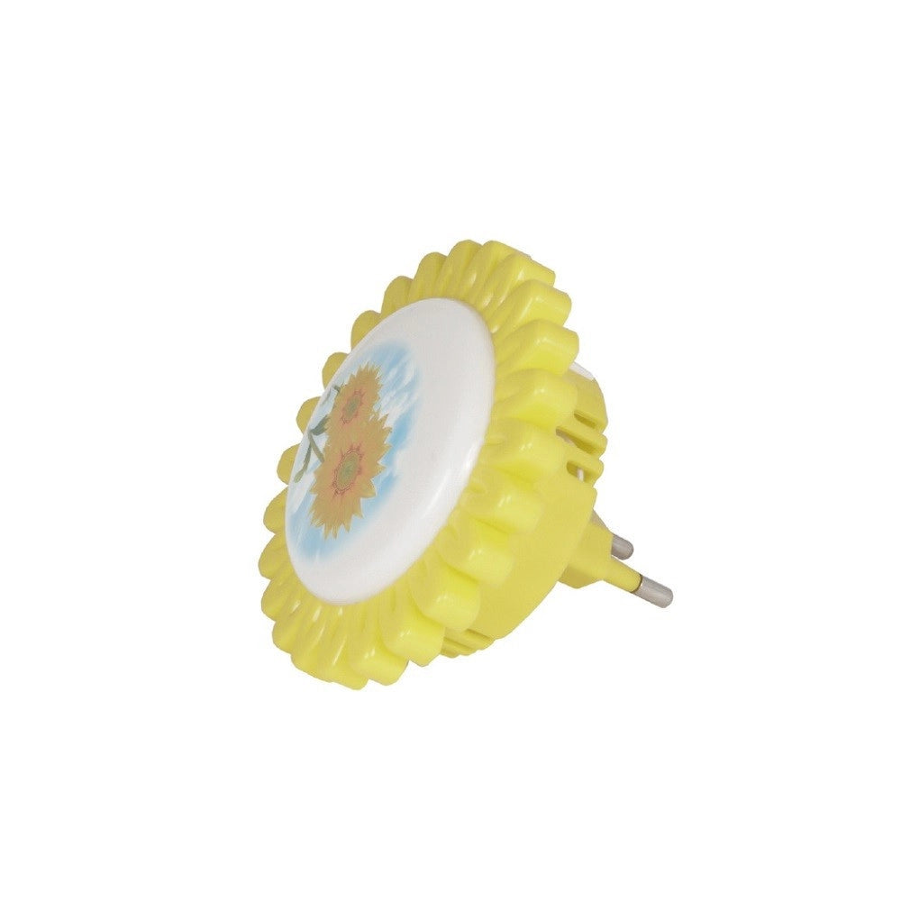 Trade Shop - Luce Led Notturna Forma Fiore Giallo Luce Bianca Lampada Cameretta Bimbi Dt-2188 -