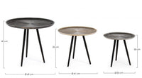 Set 3 Tavolini Rotondi Tahir