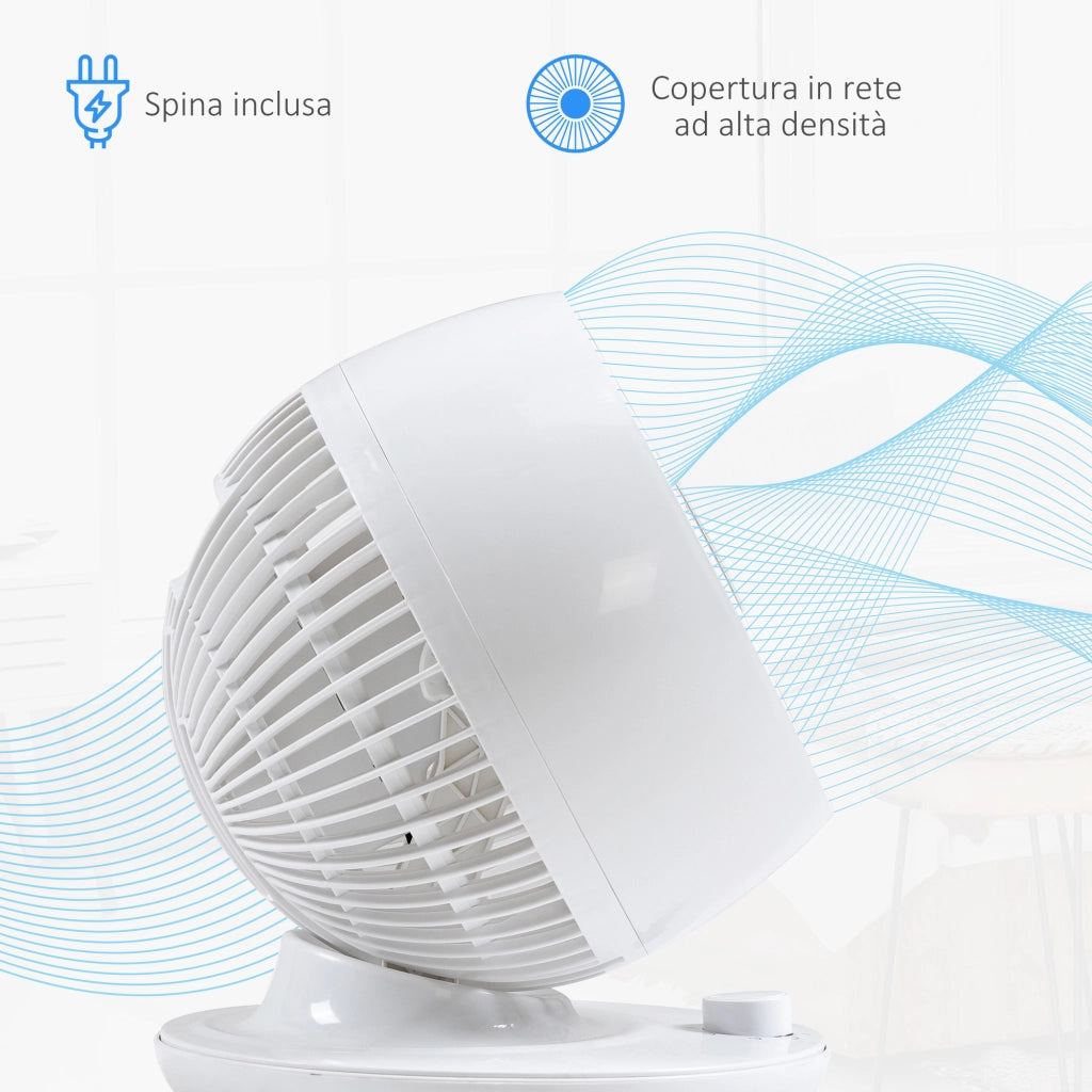 Ventilatore da Tavolo a 3 Velocit¨¤ ¨C Zephmum ¨C Bianco e Nero