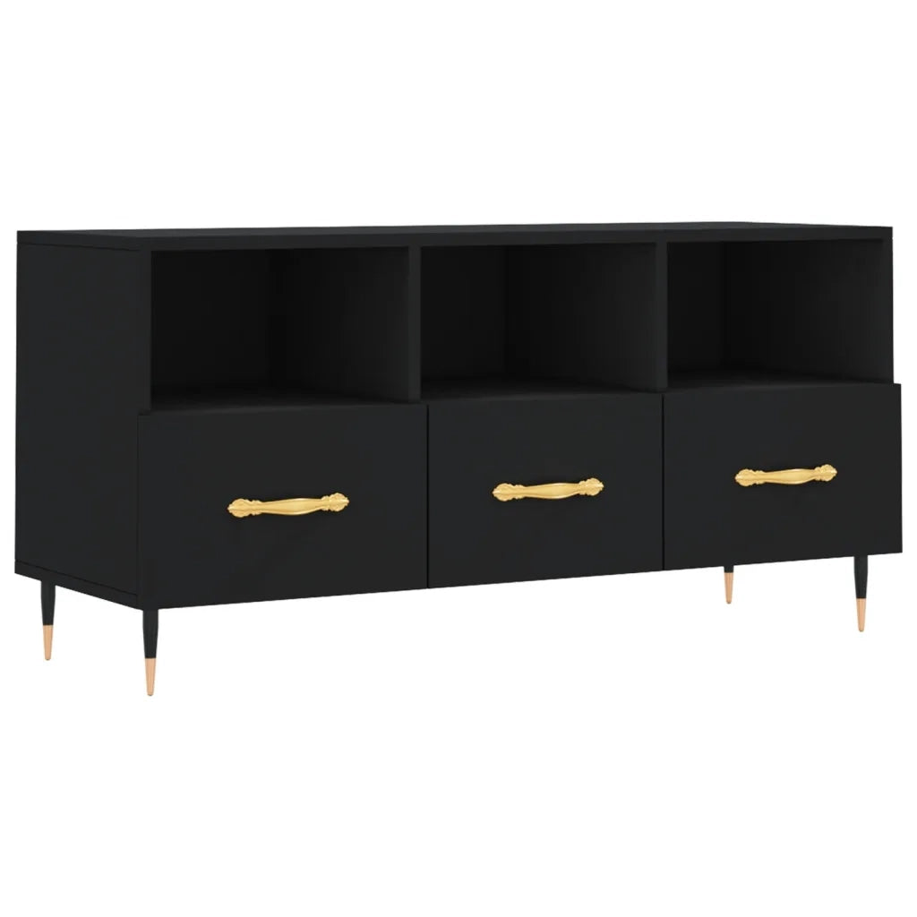 Mobile Porta TV Nero 102x36x50 cm in Legno Multistratocod mxl 103040