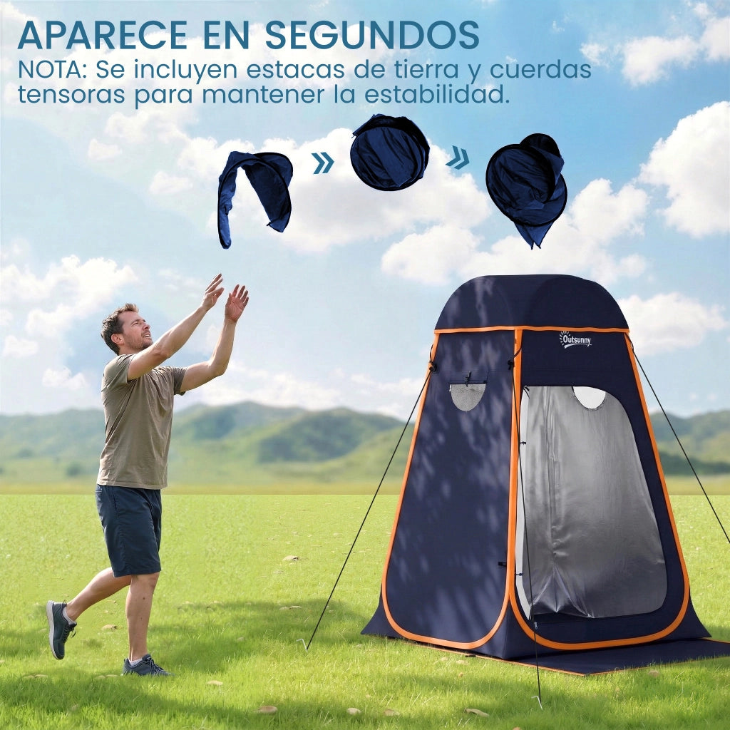 Tenda da campeggio pieghevole pop-up impermeabile con sacchetto ¨C zephmum ¨C blu scuro