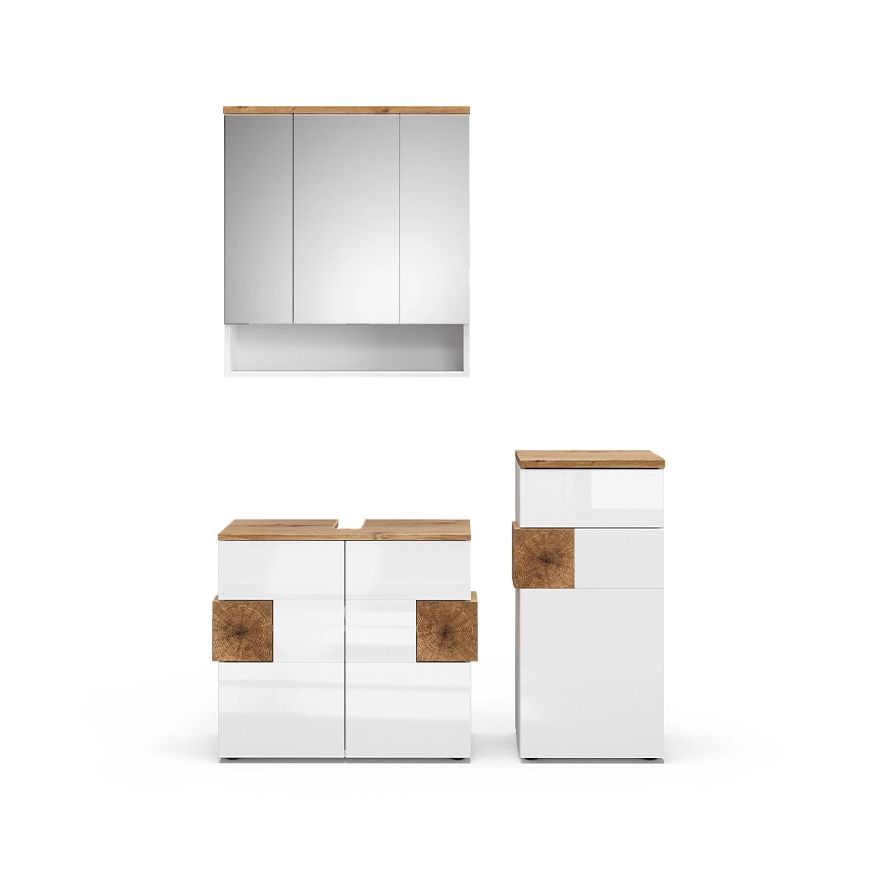 Vicco Set di mobili da bagno Bianco 3 parti