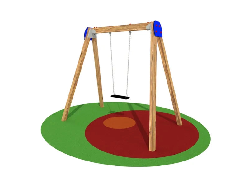 Altalena Giochipark Sherwood 1512 1 posto in legno h 225cm certificata EN 1176 - Piano