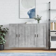 Armadietti a Parete 2 pz Grigio Cemento in Legno Multistrato 3198037