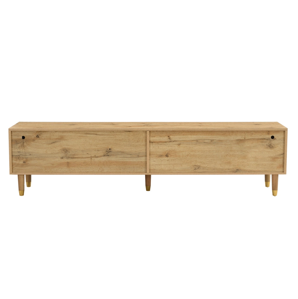Mobile TV moderno effetto legno 178 cm con 4 cassetti e passacavi
