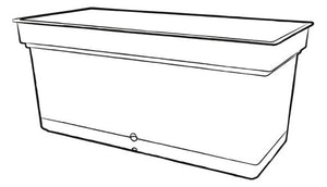 Vaso 98x47x47 cm in Polipropilene con Riserva d'Acqua e Sottovaso Tulli Aqua Elements 98 Antracite