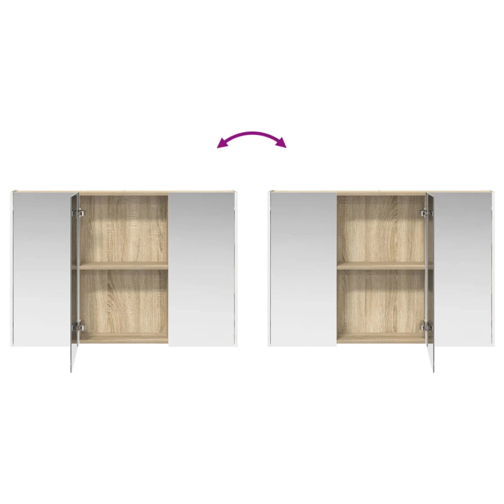 Set di mobili per il bagno 4 pcs Rovere Sonoma 3407105
