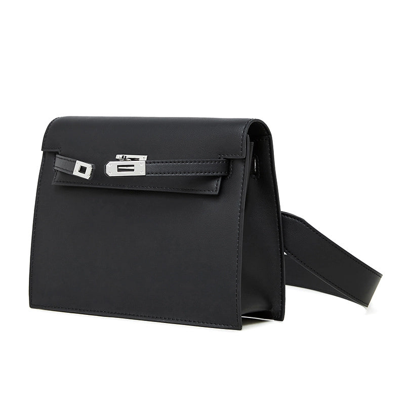 Borsa a tracolla da ballo alla moda in vera pelle nera