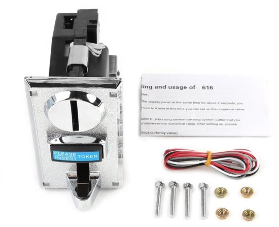 Calcolatrice di Monete con Multipli Sensori di Moneta - Automa - Fossa per Sensor di Moneta - Precisione 95% - Diametro della Moneta 15-29 mm - Corrente di Funzionamento 50mA - Validatore di Moneta