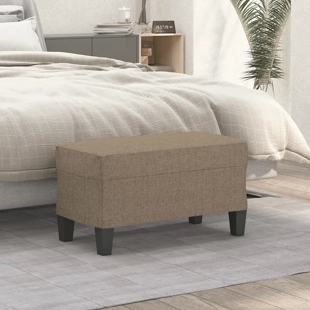 Panca tortora 70x35x41 cm in Tessuto