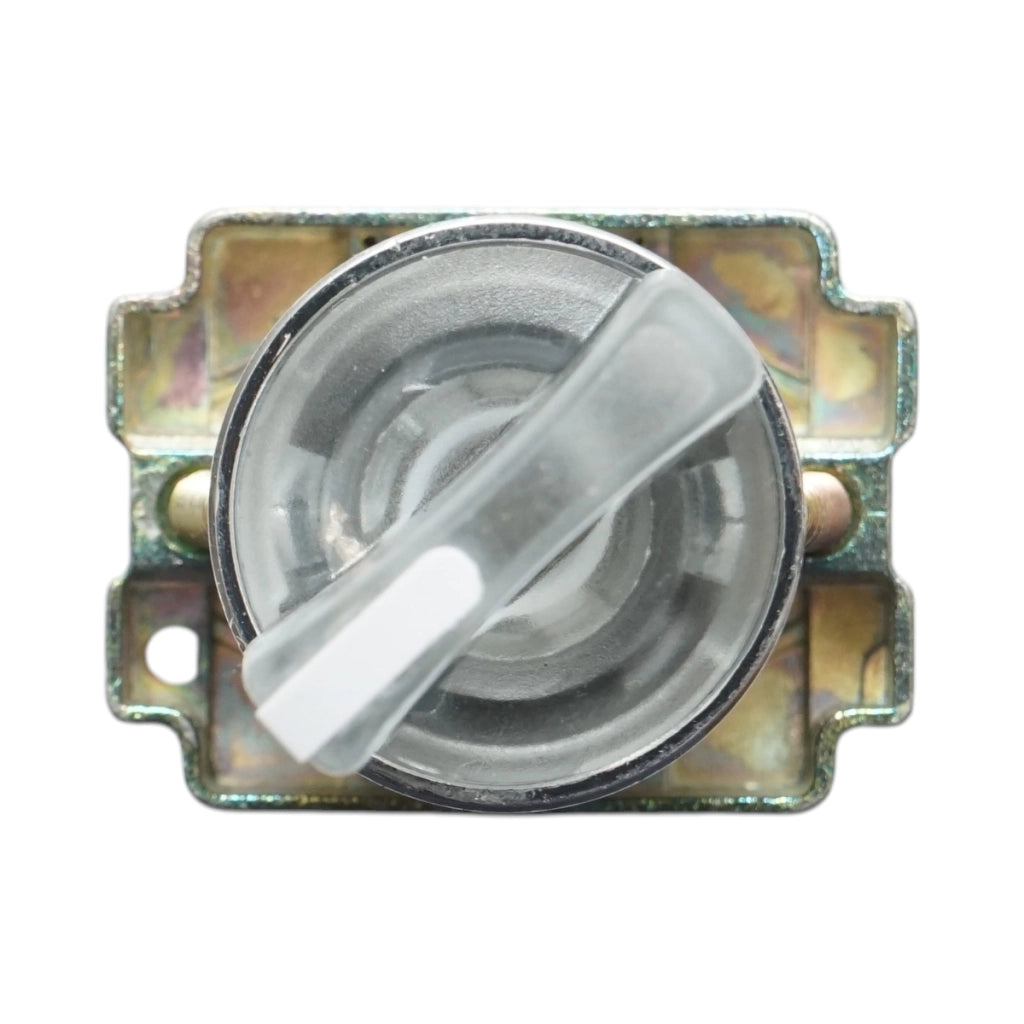 Selettore a 2 posizioni con ritenuta e indicatore di segnalazione a LED bianco 1NO+1NC, 24V, LAY5 Breckner Germany