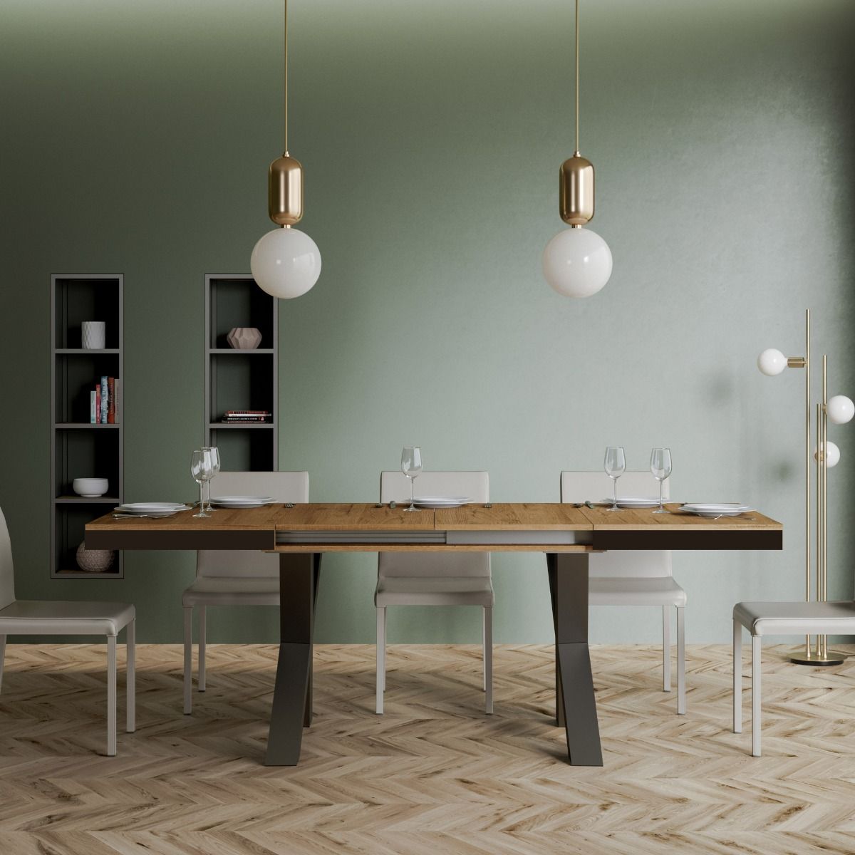 Tavolo Allungabile 180-440x90x77 cm Traffic Evolution Quercia Naturale