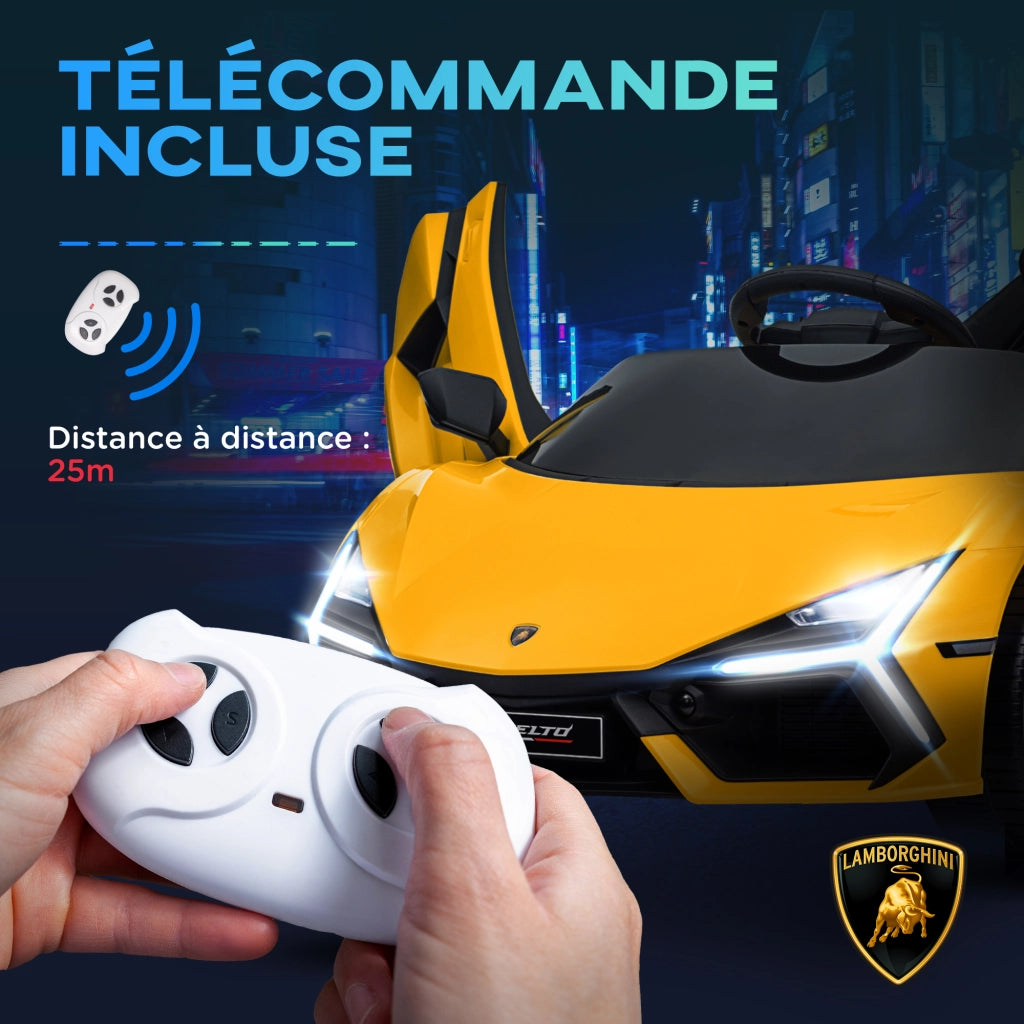 Auto elettrica Lamborghini per bambini ¨C zephmum ¨C giallo 12V telecomando
