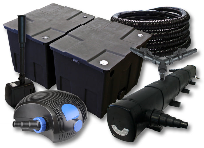 set per laghetti filtro 60000l chiarificatore 72W pompa 100W tubo 25m pompa fontana