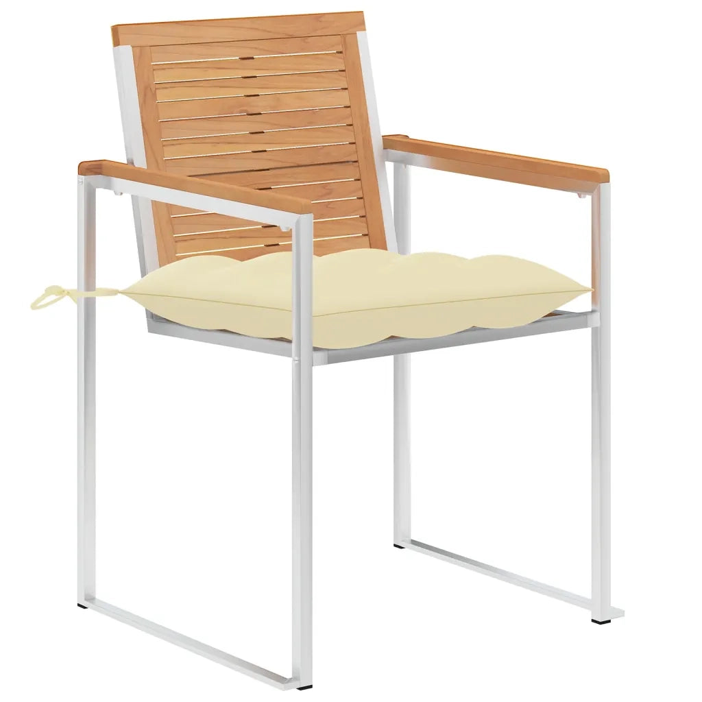 Sedie da Giardino con Cuscini 6 pz in Legno Massello di Teak 3078598
