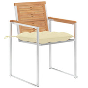 Sedie da Giardino con Cuscini 6 pz in Legno Massello di Teak 3078598