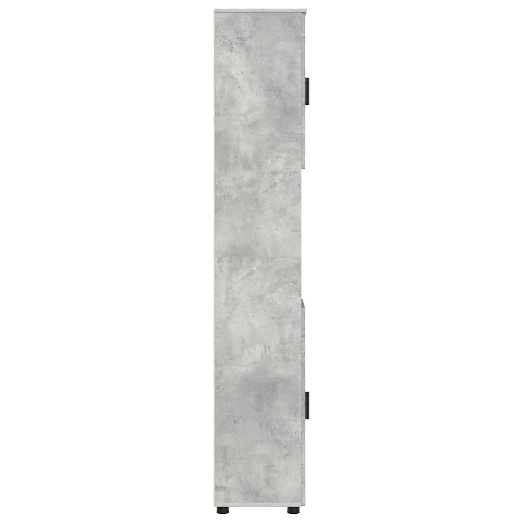 Mobile da Bagno con porta Grigio cemento 30 x 35 x 192 cm 883337