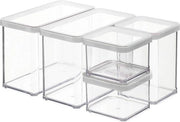 Set di contenitori trasparenti in plastica BPA-free da 5 pezzi