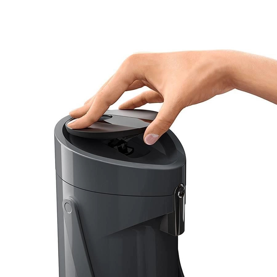 EMSA 515706 Ponza Caraffa Isotermica con Pompa 1,9 L Materiale Vetro Doppio Isolante Colore Antracite